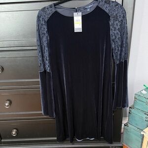 Tommy Hilfiger Navy Dress with Lace Accents